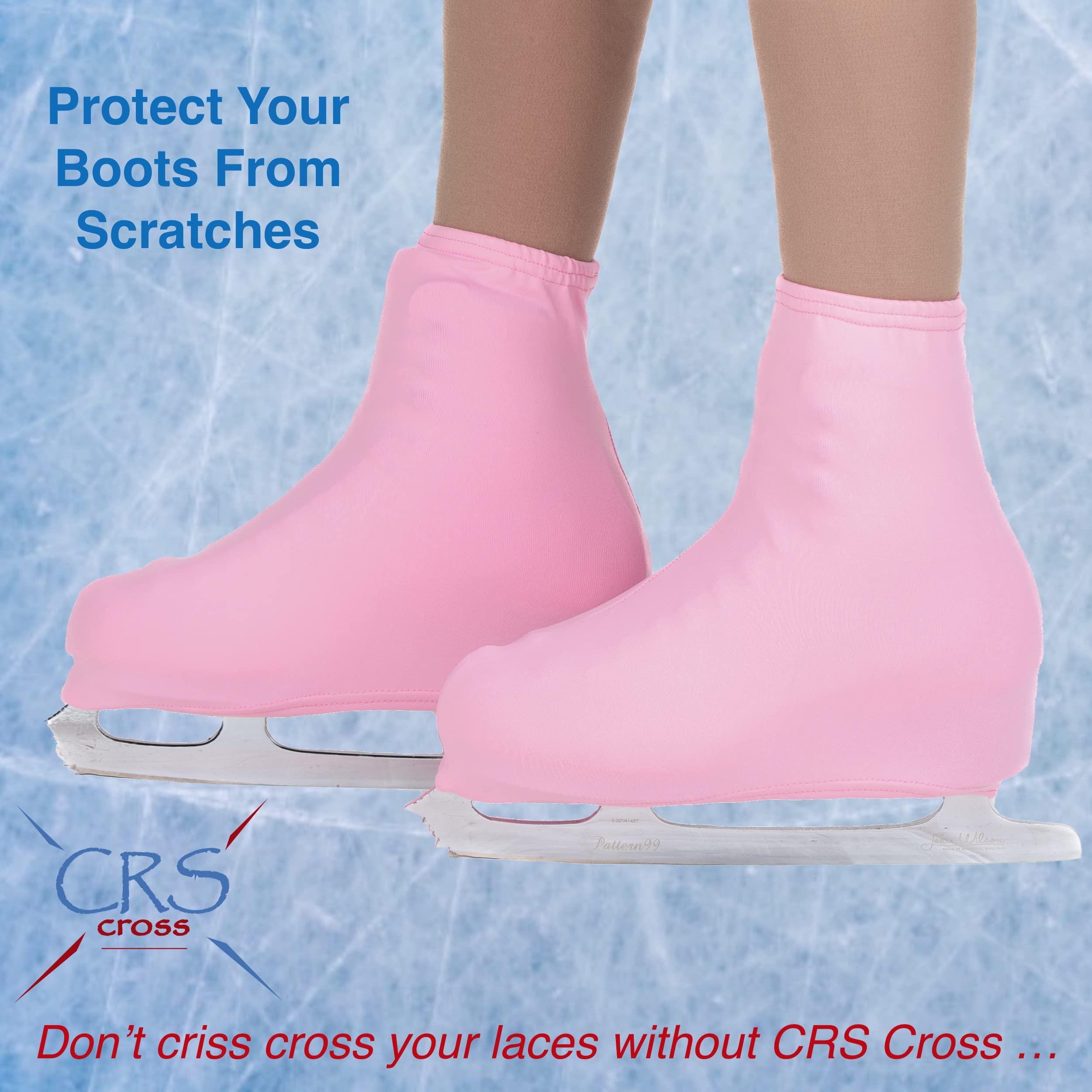 CRS Cross CRS Cross Boot Covers for Skates Lycra Skate Covers. Protect and be Performance Ready for Figure Skating, Ice Skating, Roller Skates. (Program Pink, Youth)