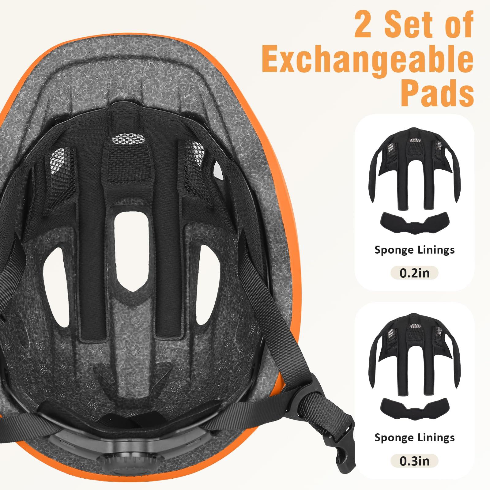 HUGGAH HUGGAH Lightweight Bike Helmet for Age 1-3-8 Toddlers, Kids, Boys and Girls, 14 Vents Helmet Adjustable for Multi-Sport & Cycling, Skate, Scooter and Roller Skate (Tangerine S)