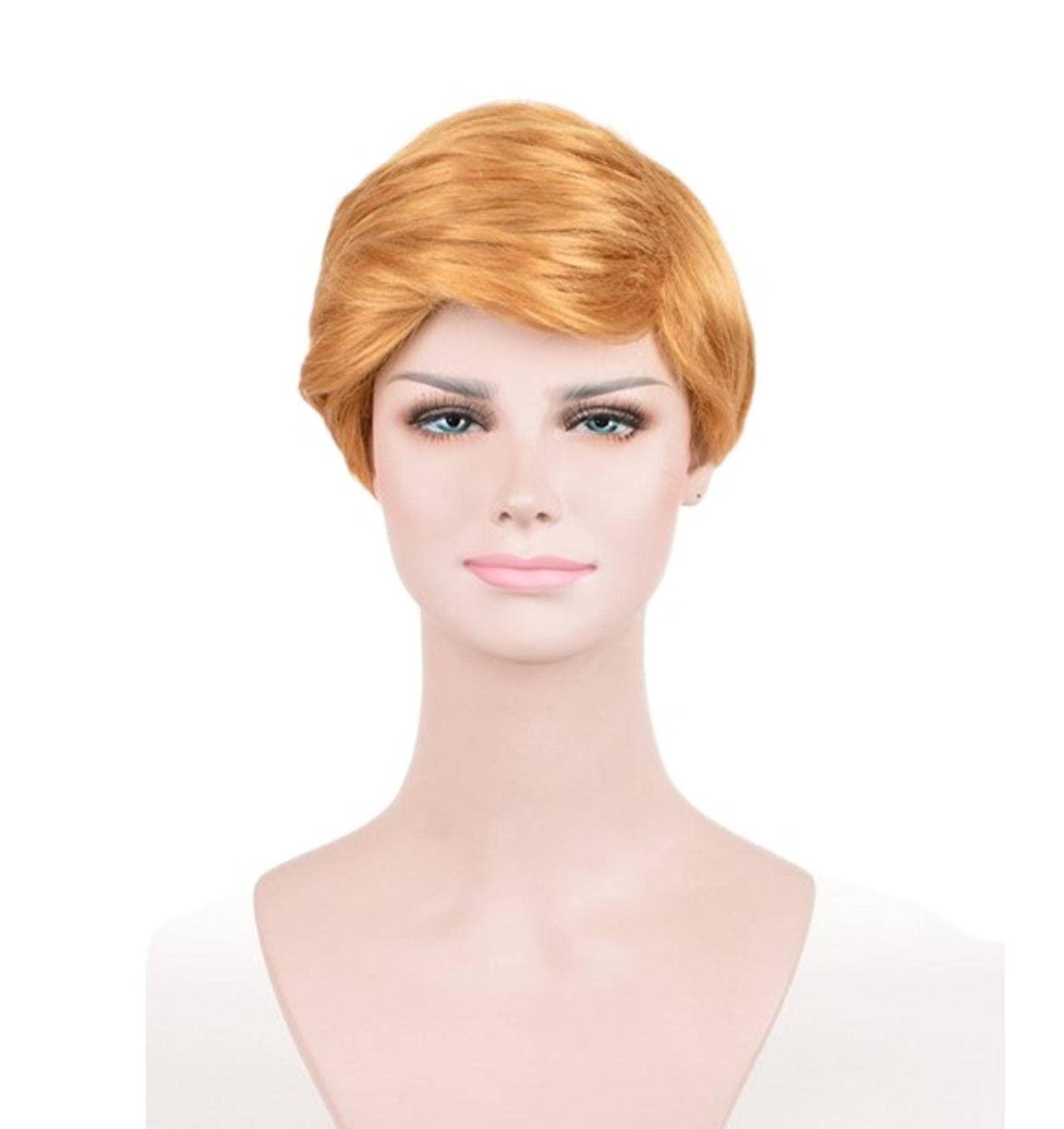 N\\A NA Golden Yellow Wig, Wig with Bangs Heat Resistant Synthetic Costume Party Wig