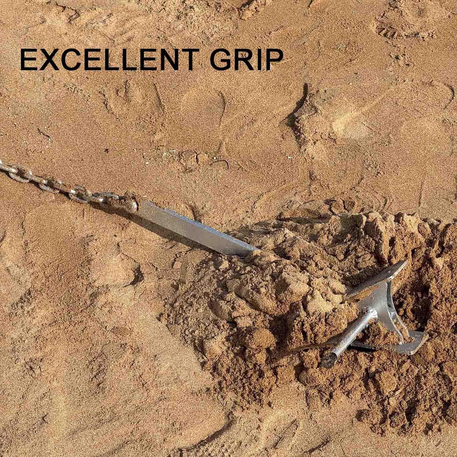 MARINE SYSTEM MARINE SYSTEM Portable Galvanized Fluke Style Anchor 8 LB 10 LB 13 lb for Different Size Boats Pontoon, Deck, Fishing, and Sail (13 LB: 20-32 FT Boats)