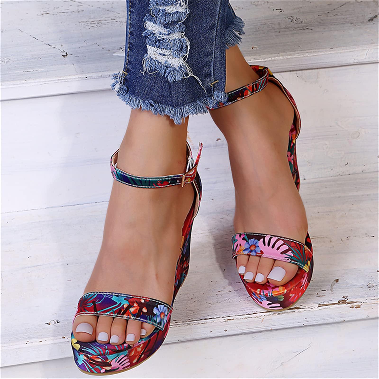 Ladmiple Espadrille Wedge Sandals For Women Lace Up Platform Sandals for Women Ankle Strap Open Toe Gladiator Sandals Comfortable Flatform Wedges Sandals