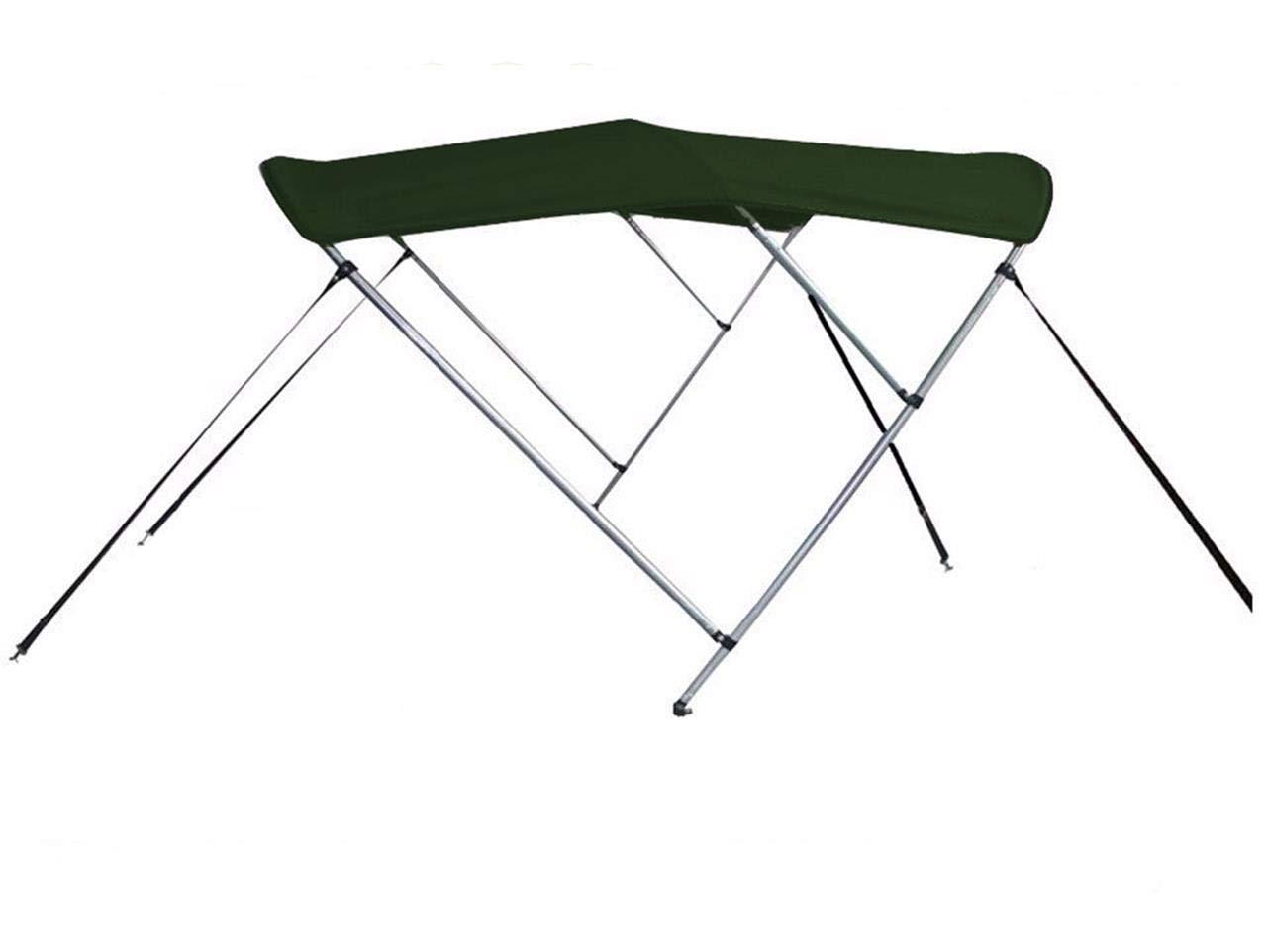 STOPBYUS STOPBYUS 7.6 oz Green 3 Bow Round Tube Boat Bimini TOP Sunshade Compatible for Lowe Roughneck 1660 Tunnel Pathfinder 2017-2017
