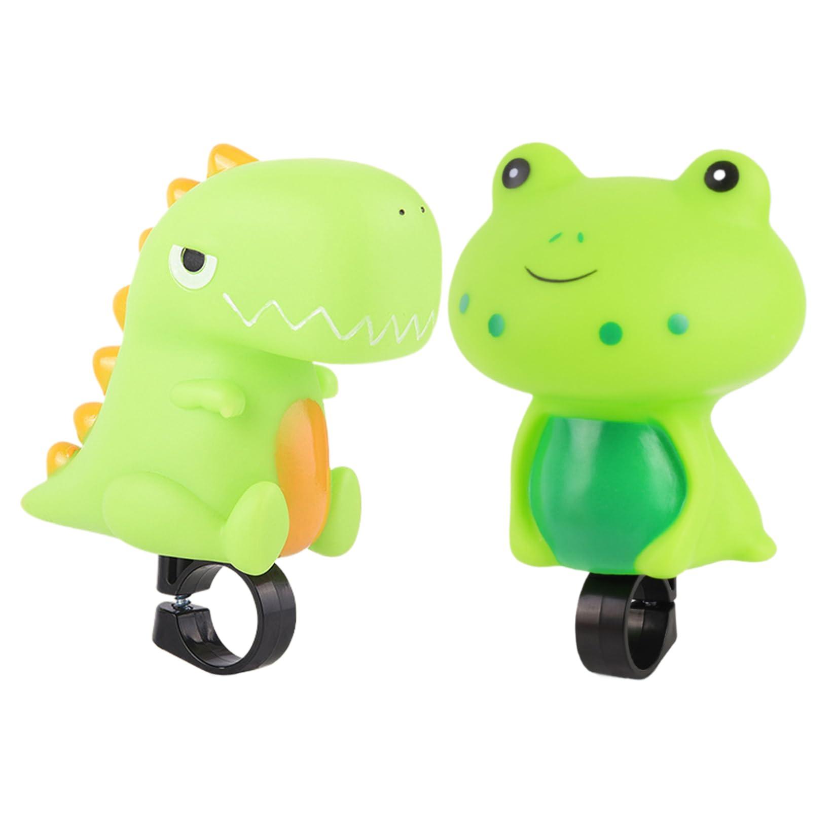 Generic Bike Bell Kids Cute Bicycle Bell Cartoon Dinosaur Bike Horn Squeeze Bicycle Horn Clear Sound Bicycle Bell for Toddler Children Boys Girls Accessories