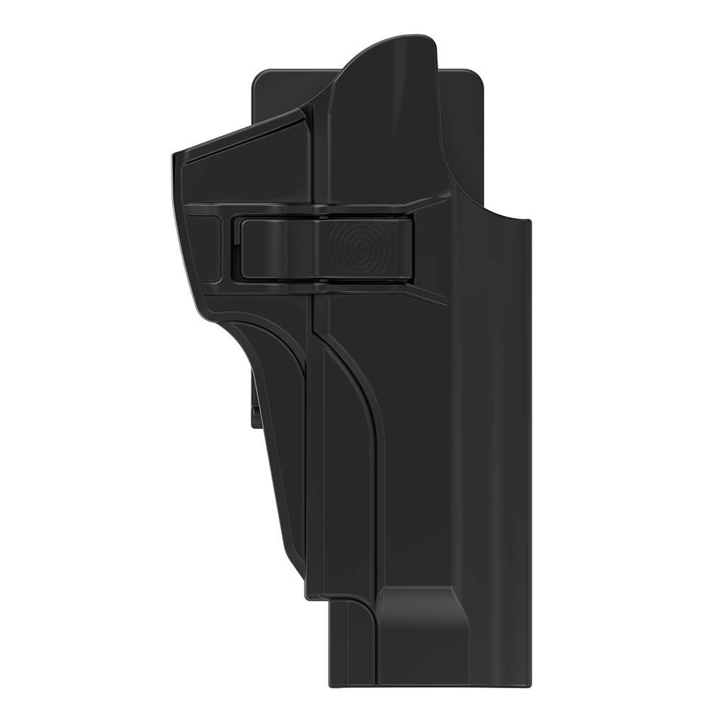 HQDA HQDA Beretta 92 92FS M9 M922, OWB Holster Tactical Outside Waistband Belt Clip Holster with Release Button 60 Adjustable Cant, Right-Handed