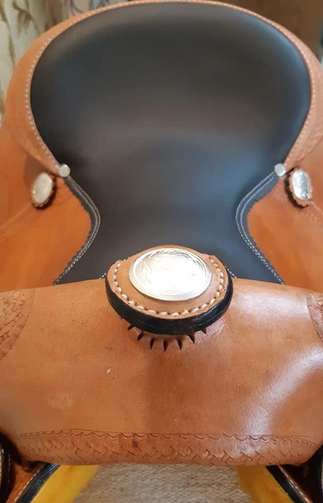 Deen, Enterprises Deen, Enterprises Youth Child Pony Miniature Premium Leather Western Barrel Racing Horse Saddle, Size 10" to 12" Inches Seat Available