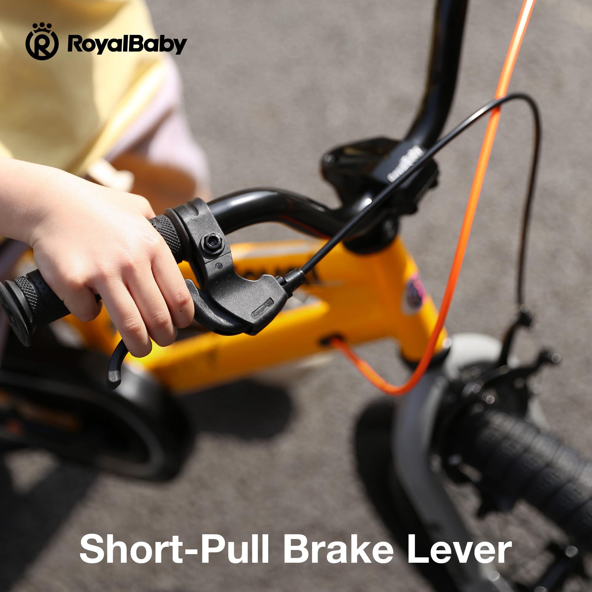 RoyalBaby Royalbaby EZ Kids Bike, 18 Inch Balance Pedal Convertable Bicycle, Easy Learn Balancing to Biking Boys Girls Ages 4-7 Years Beginners, 18" Wheel Black