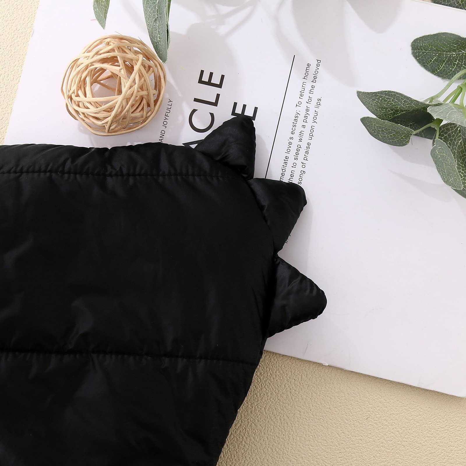 YDNGF YDNGF Toddler Baby Girl Hoodies Vest Outwear 3D Dinosaur Sleeveless Waistcoat Warm Jacket 6M-6Y (Black, 12-18 Months)