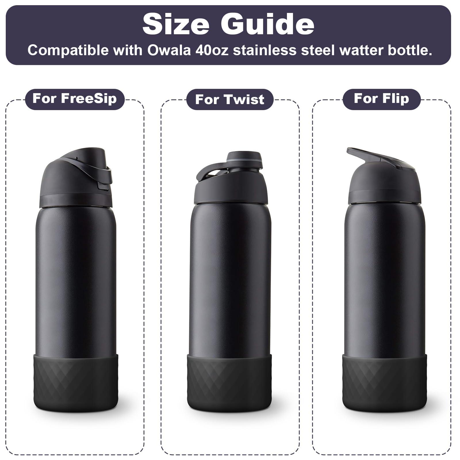 YOUCOX YOUCOX Silicone Boot for Owala Water Bottle 40 oz, Anti-Slip Protective Sleeve for FreeSip/Twist/Flip Stainless Steel Water Bottles, Bottom Cover for Owala Accessories, BPA Free, Dishwasher Safe