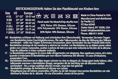 Bandelettes Bandelettes Original Patented Elastic Anti-Chafing Thigh Bands *Prevent Thigh Chafing* - White Peony Size D