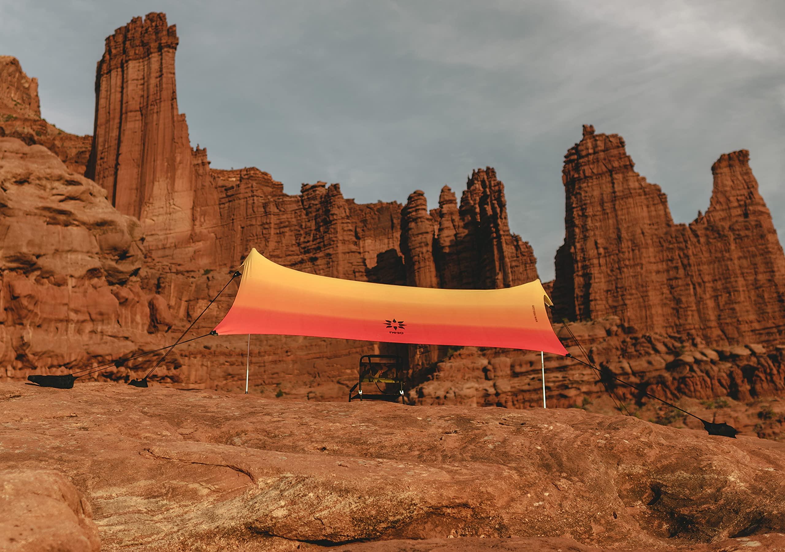 Neso Neso Sidelines Grande : Versatile Sports Sun Shelter, Patented Corners & Poles, 100% Recycled Stakes (Sunset)