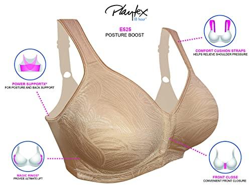 PLAYTEX Playtex Women's 18 Hour Posture Boost Front Close Wireless Bra USE525