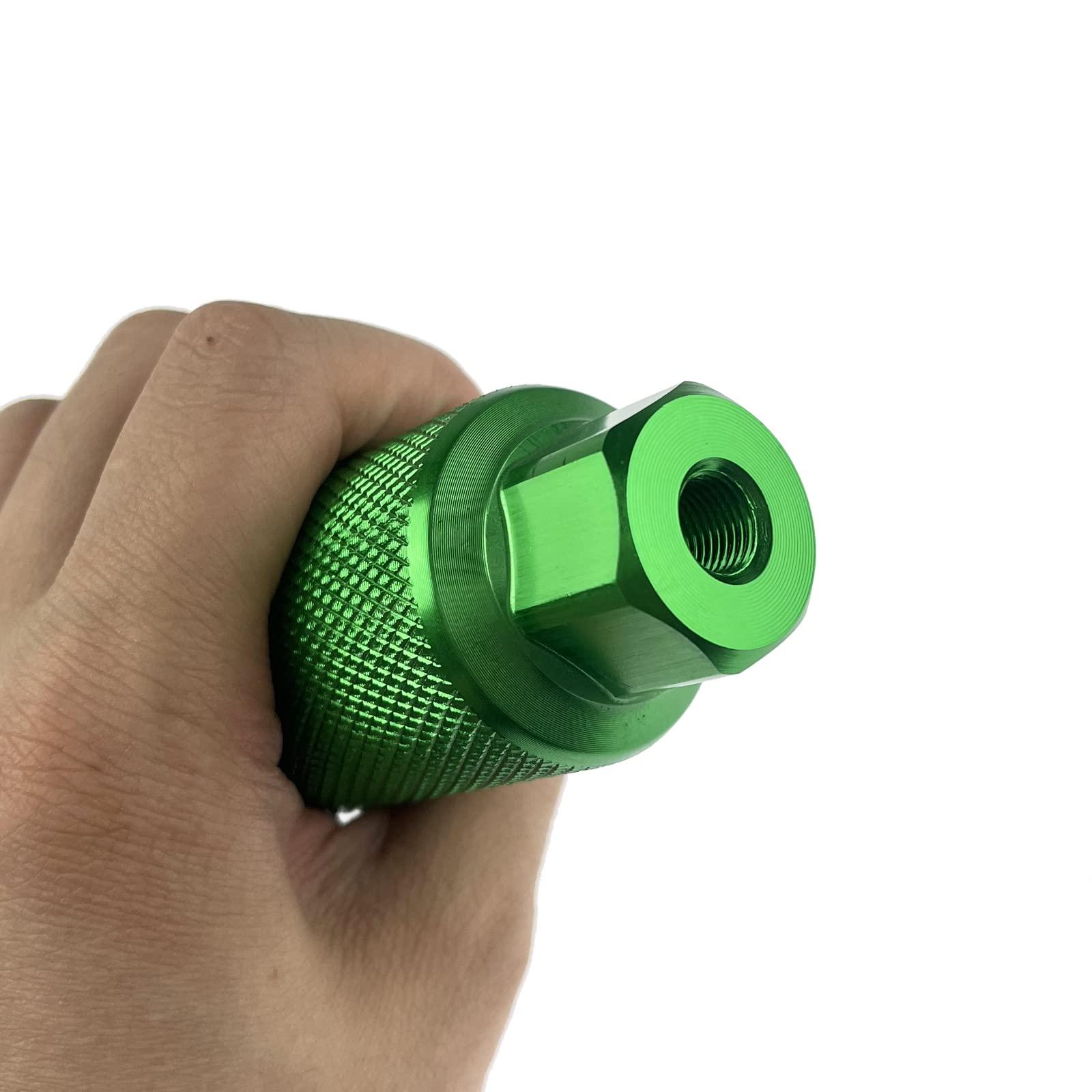 Zelerdo Zelerdo 2 Pairs Aluminum Alloy Bike Pegs for Mountain Bike Cycling Rear Stunt Pegs Fit 3/8 inch Axles (110x38 mm) (Green)