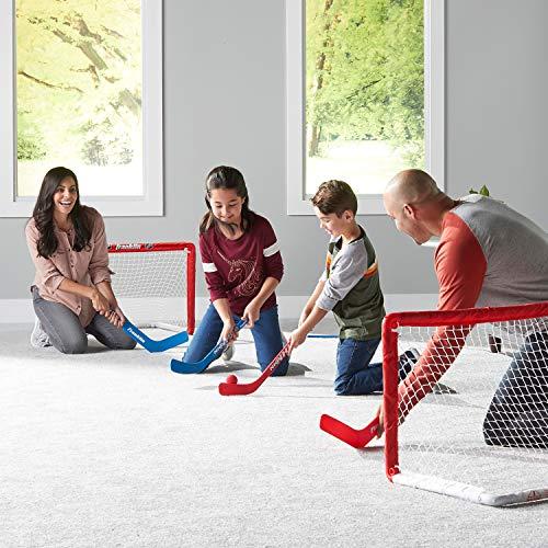 Franklin Sports NHL Kids Mini Hockey Goal Set (2) Mini + Knee Hockey
