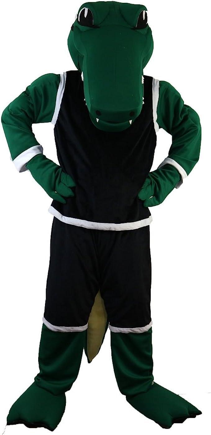 Eamior Crocodile Mascot Costume Adult Size for Men & Women with Built-in Fan Inside the Head