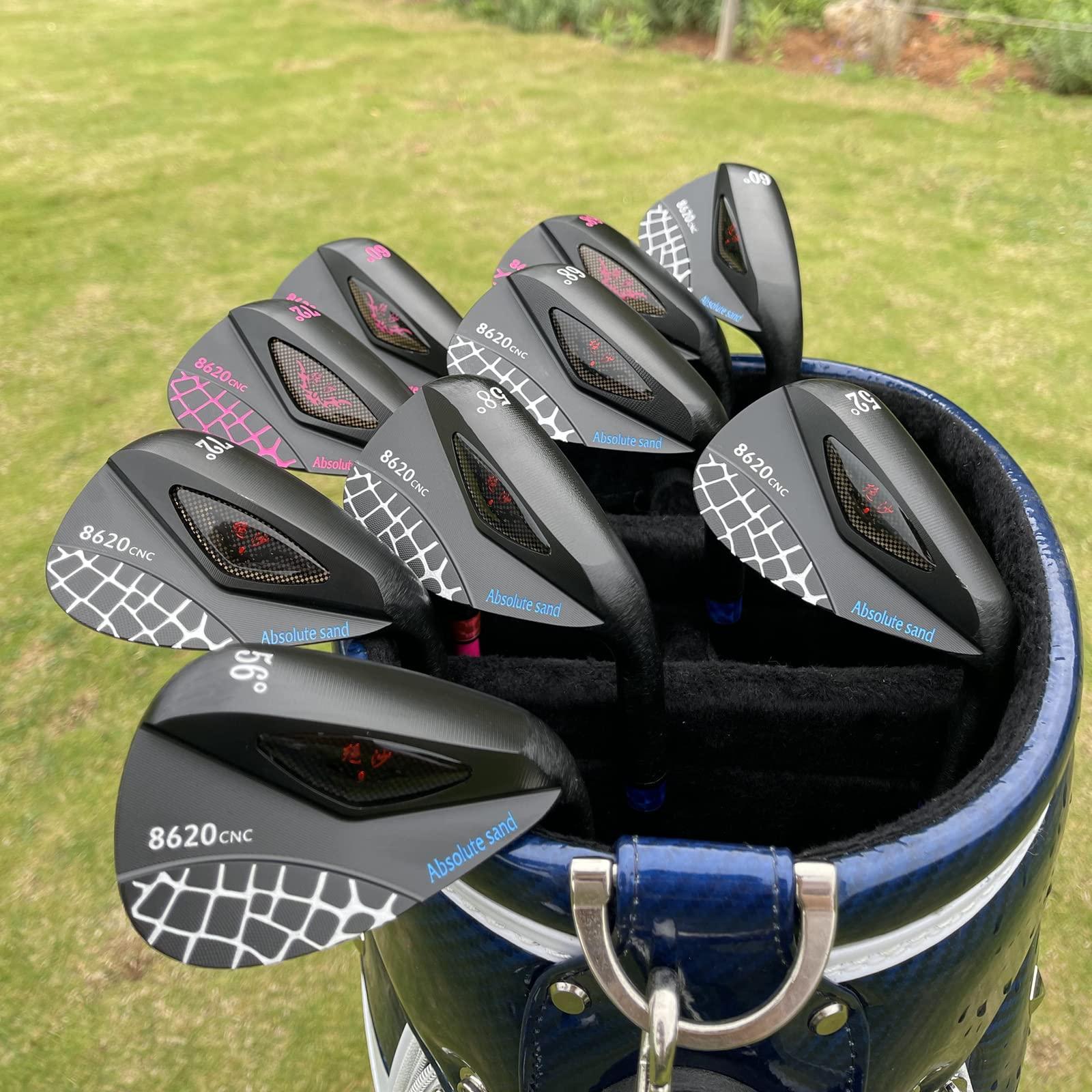 CALONG CALONG Golf Wedges 48 50 52 54 56 58 60 62 64 68 72 Degree Right Hand Pitching & Chipping Sand Wedge Milled Face Lob Wedge for Men-High Loft Golf Club (50 54 58 Degree)