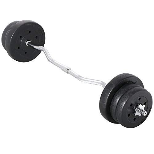 Yaheetech Yaheetech Barbell Weight Set - Olympic Curl Bar & 6 Olympic Weights & 2 Olympic Barbell Clamps for Lifts 55LB
