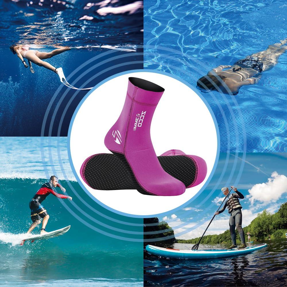 Skyone Neoprene Socks Diving Scuba Socks Wetsuit Fin Booties for Men Women, 3MM Surfing Sock Thermal Flexible Anti Slip for Swimming
