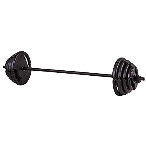 The Step The Step Fitness Deluxe Barbell Weight Set, 60 lbs with Bar, Collars, and Weights