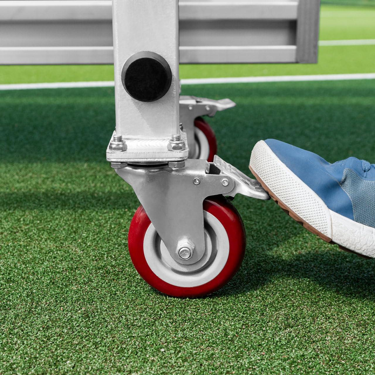 FORZA FORZA Heavy-Duty Mobile Bleachers [Optional Backrests] | Aluminum Seating for Sports Events | 2-Tier & 3-Tier Bleachers for Indoor & Outdoor Use (Without Backrest, 3-Tier, Single Bleacher)