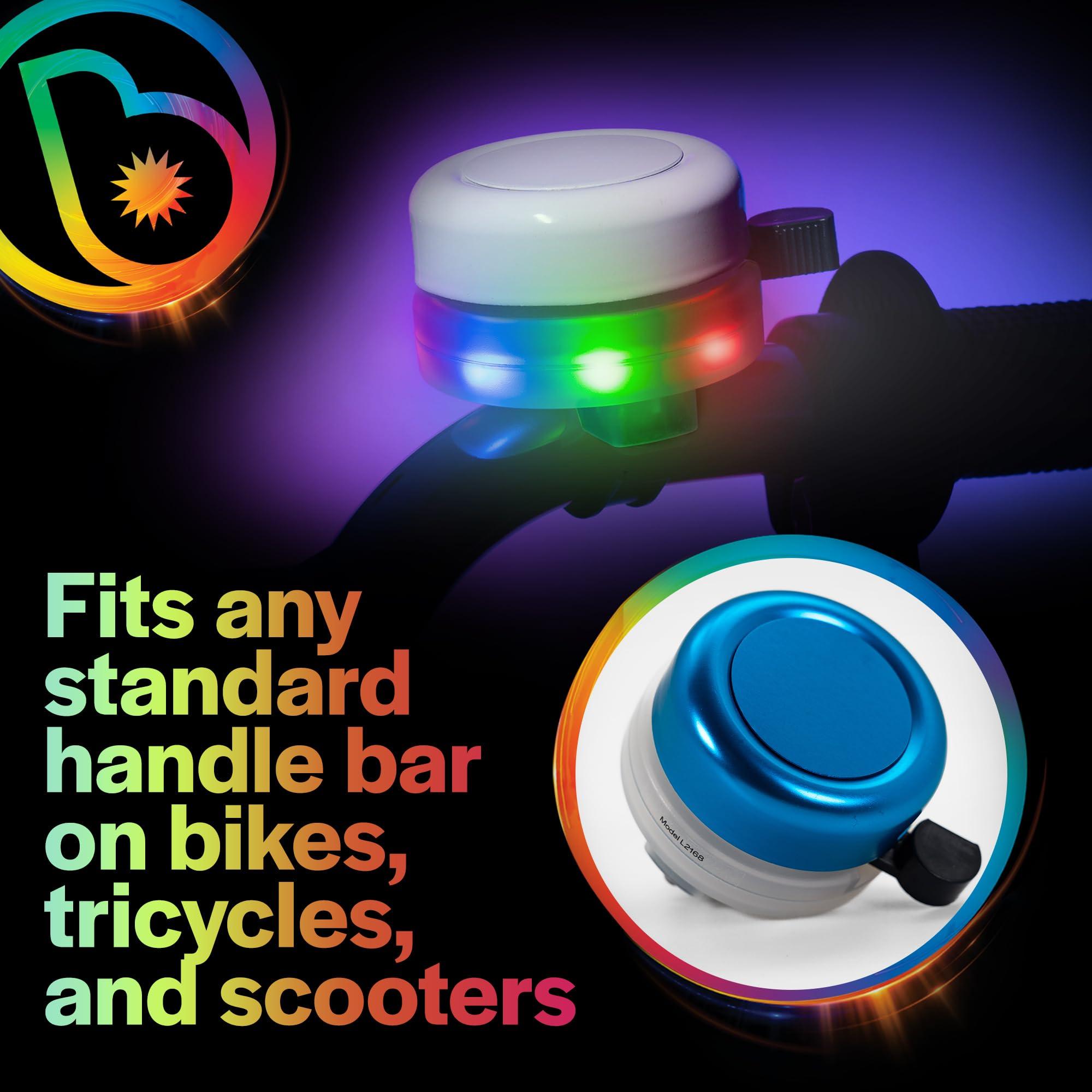 Brightz Brightz BellBrightz LED Light Up Bike Bell & WheelBrightz LED Bike Wheel Lights Bundle - Fun, Colorful, and Safe Bicycle Accessories for Kids and Adults - Easy to Install, Durable, & Weather-Resistant