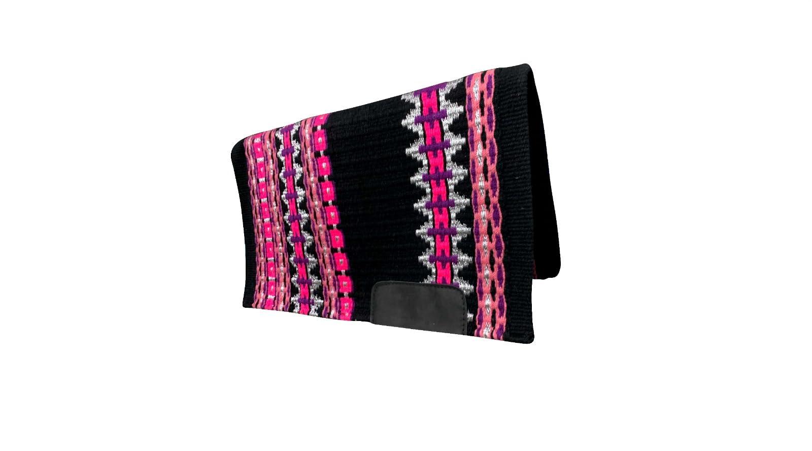 EQUINE OVERSEAS EQUINE OVERSEAS Western Saddle pad Saddle Blanket 100% New-Zealand Wool Show Pad (34\"X40\") Little Pink