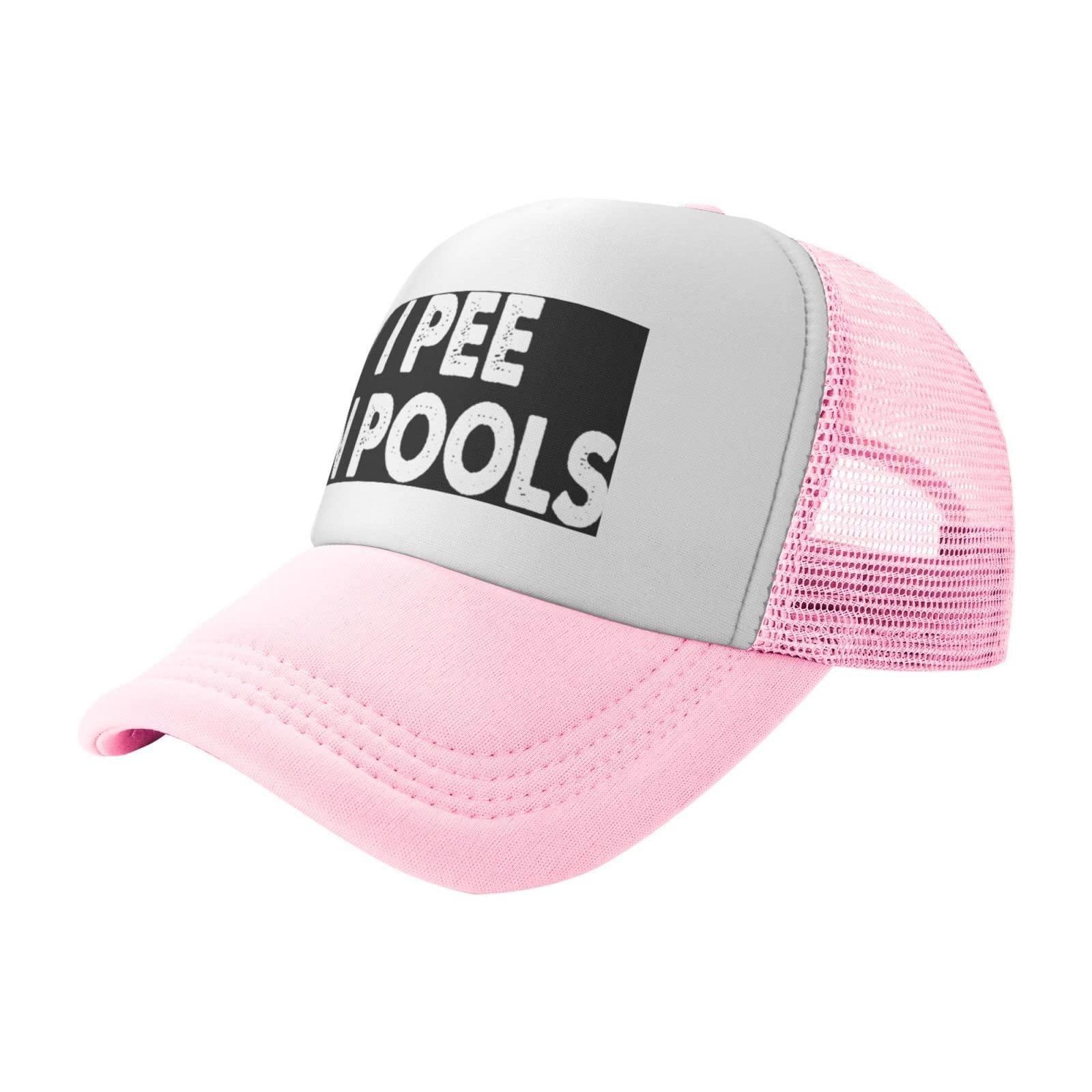 Kkaingg Kkaingg Hat Funny Gift I Pee in Pool Trucker Hat Men Baseball Cap Women Cowboy hat Golf Dad Cap Fishing hat Pink