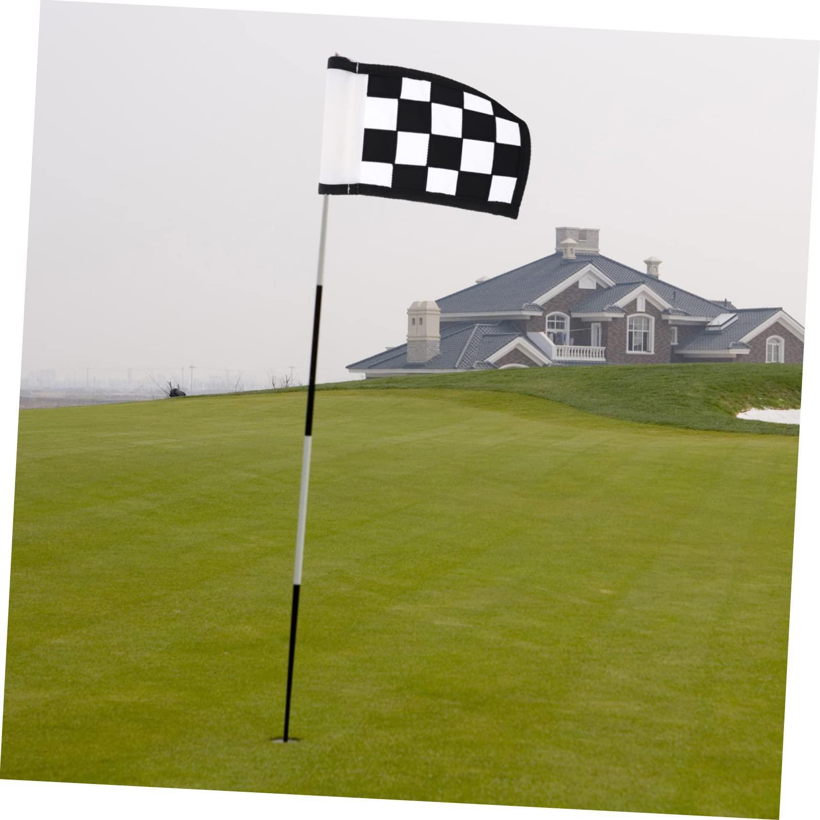 SUPVOX SUPVOX Training Flag for Golf Checkered Design Nylon Flag for Outdoor Course Practice Complete Accessory