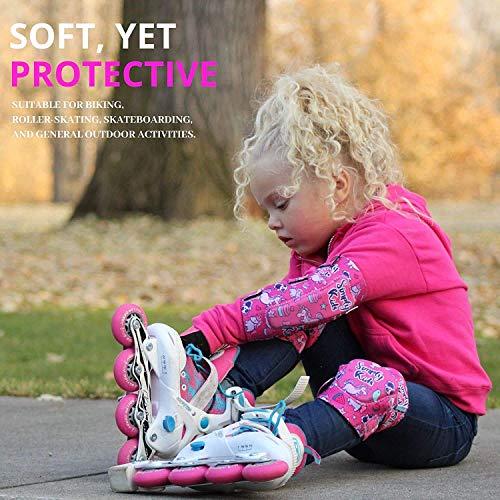 Simply Kids Knee Pads for Kids Knee Pads and Elbow Pads Set I Toddler Knee and Elbow Pads for Kids Age 2 3 4 5 Toddlers Protective Gear Set I Roller-Skating, Skateboard Knee Pads for Children Boy Girl 2-4 5-8