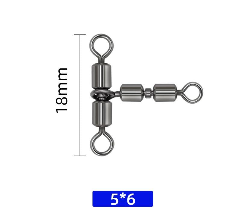 KTGCOZS KTGCOZS Pack of 30 Cross Line Swivel T-Shape Double Rolling Swivels Fishing Tackle Connector Clip (45# 30pcs)