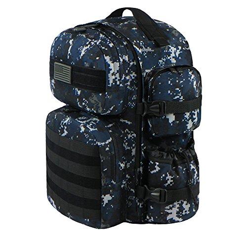 East West U.S.A East West U.S.A RTC515 Tactical Molle Sport Military Assault Expandable Trekking Bag, Navy Camo