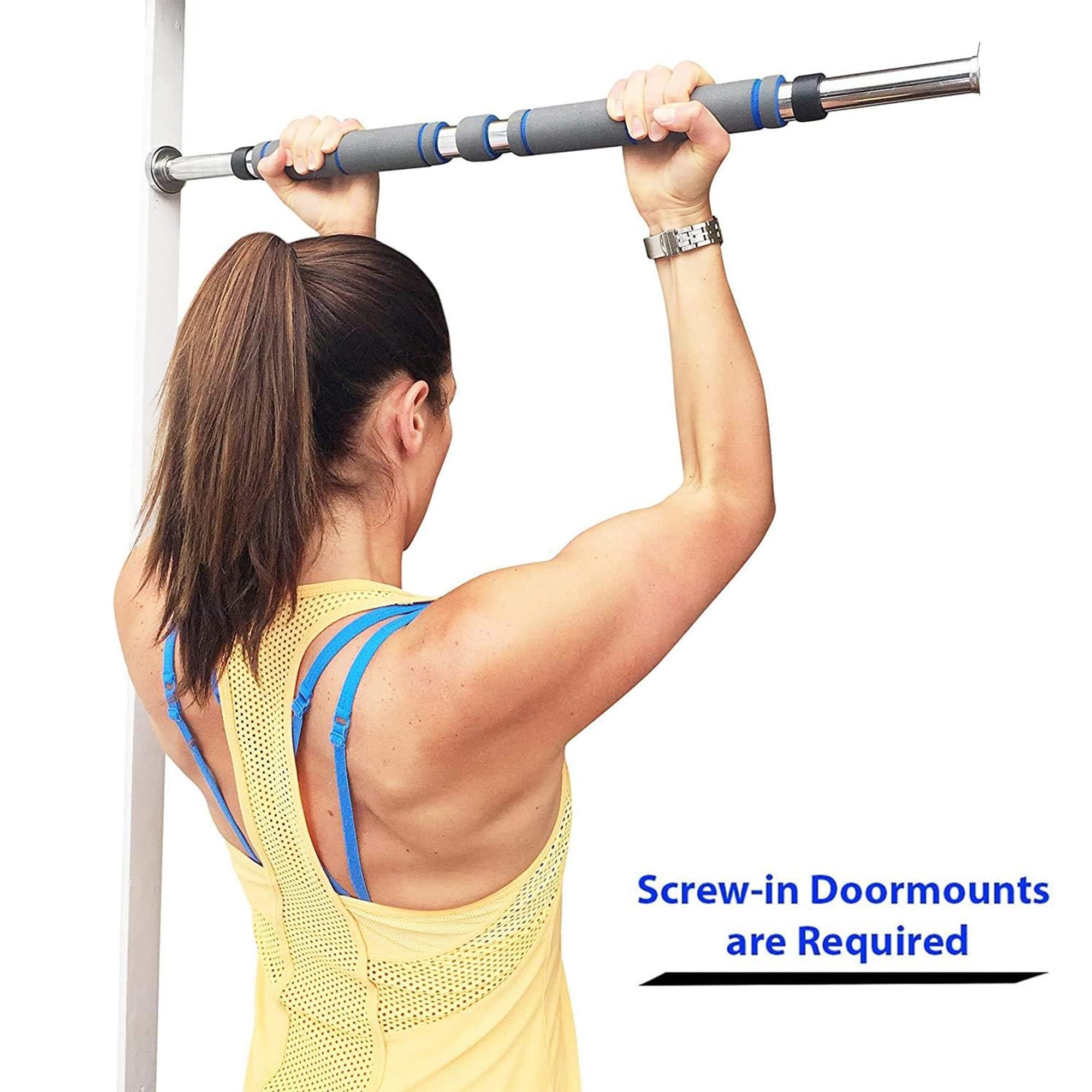 GF Garren Fitness Garren Fitness Maximiza Pull Up Bar for Doorway - 27 to 39 Inches Adjustable Width Pullup Bar/Chin up Bar with 3 Sets of Screw-in Heavy-Duty Door-Mounts