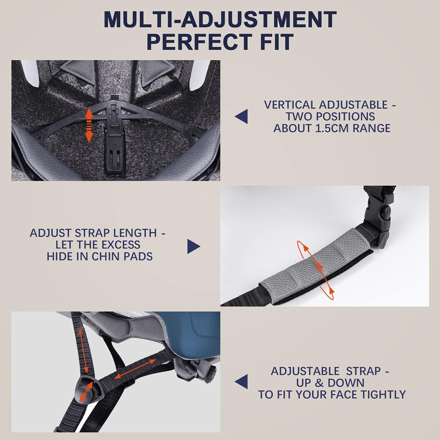 GROTTICO GROTTICO Adult Bike Helmet with Light - Dual Certified for Bicycle Scooter Skateboard Road Cycling Skating Helmet