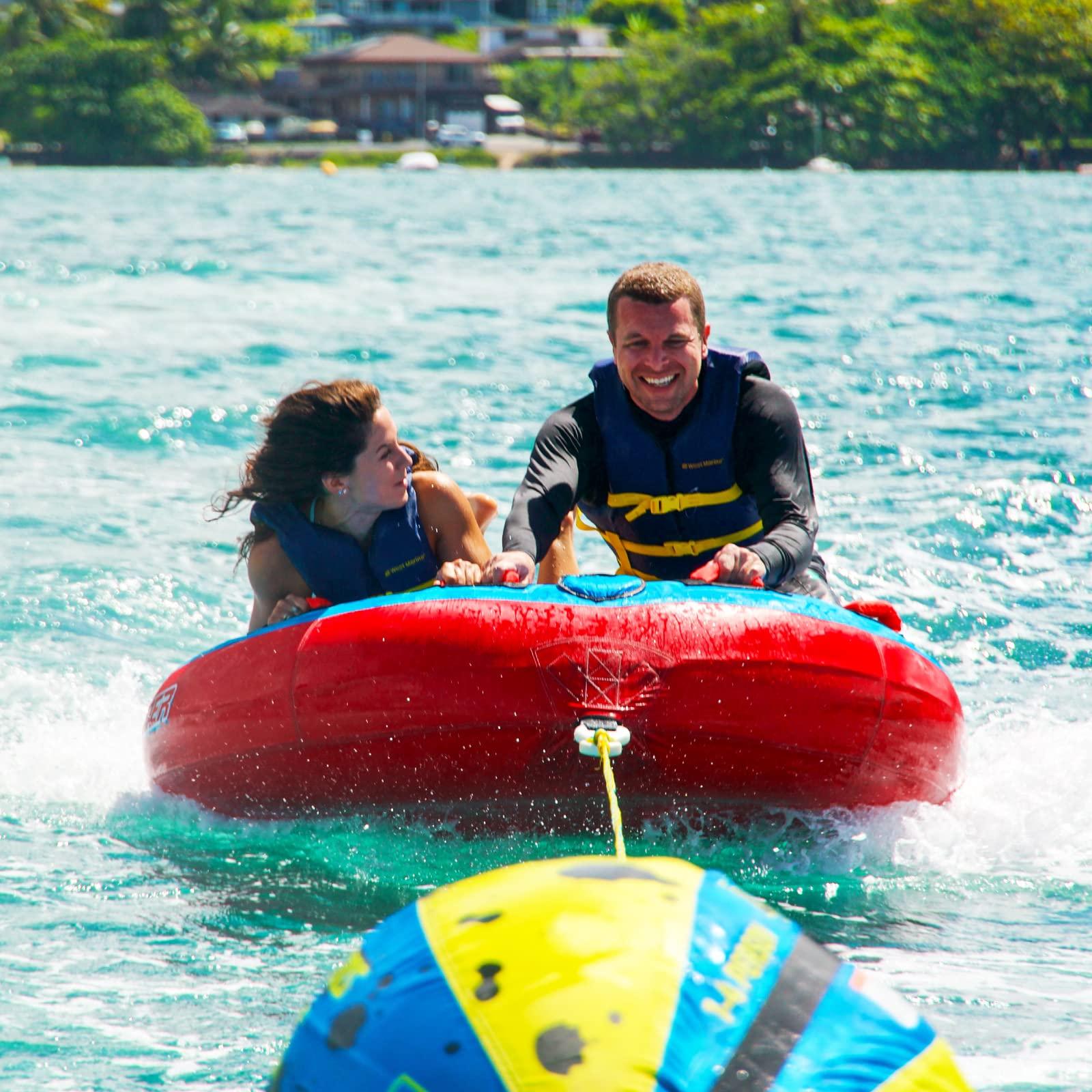 Swonder Swonder Towable Tubes for Boating, 65 & 75 Boat Tubes and Towables - Newport Classic Round Inflatable Tubes for Boats to Pull