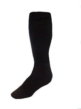 Trenway Textiles Heavyweight Solid-Color Tube-sock, Black, Small