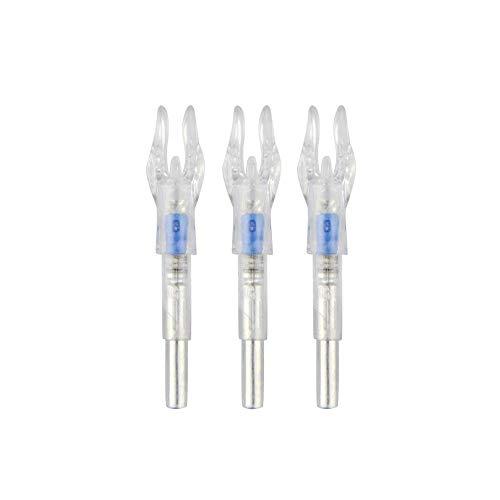 SHARROW SHARROW Archery Arrows Nock LED Lighted Nocks Hunting Shooting Luminous Lighted Compound Recurve Bow Glowing Arrow Nock Tail Fit 4.2mm Arrow Shaft 6pcs (Blue)
