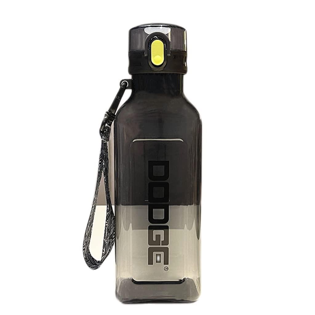 QHLOM QHLOM 24.6oz/35.2oz Large Capacity Water Bottle Plastic BPA Free One-Click Flip Cover (Color : Black, Size : Medium-35.2oz)