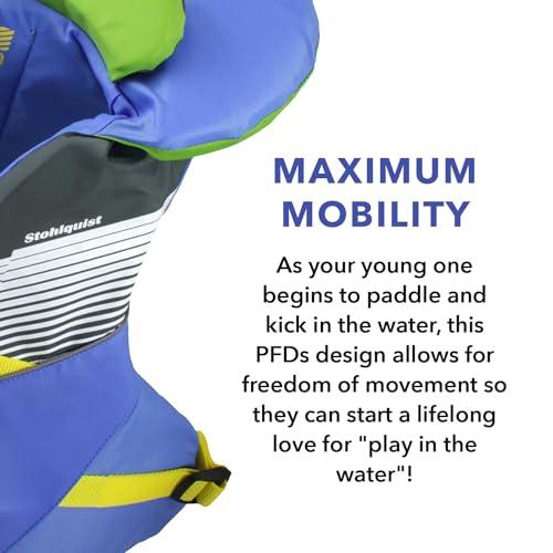 Stohlquist Stohlquist Child PFD Life Jacket, USCG Approved Type III Life Vest for Kids 30-50 lbs, Perfect for Swimming, Boating & Watersports, Pool Float & Life Jacket for Children