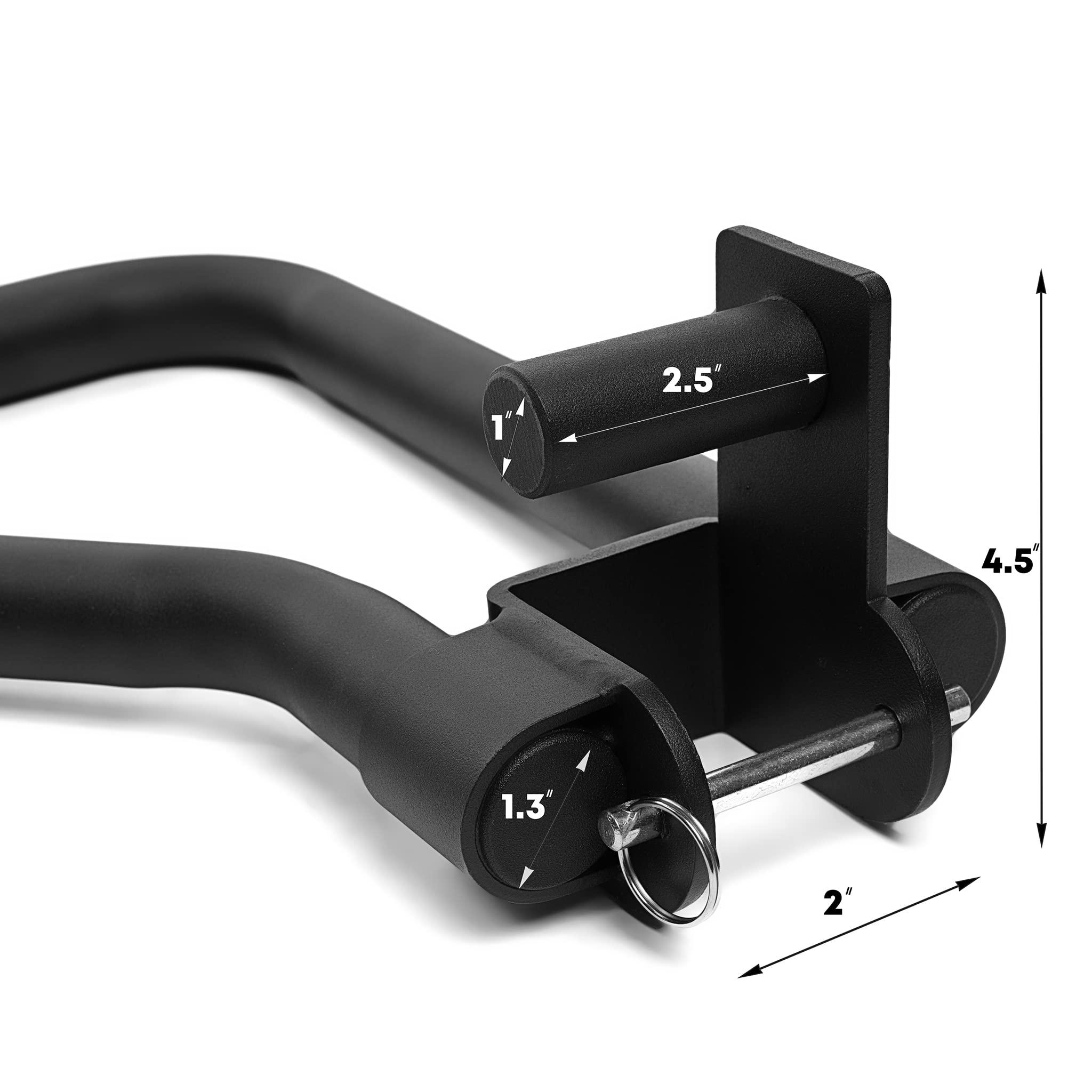 AmStaff Fitness AmStaff Fitness Dip Bar Attachment for Squat & Power Rack - Compatible for (2x2 2.5x2.5 3x3)\" Tube with 1-Inch Hole Racks - (Pair) (2\"x2\" Tube Racks)