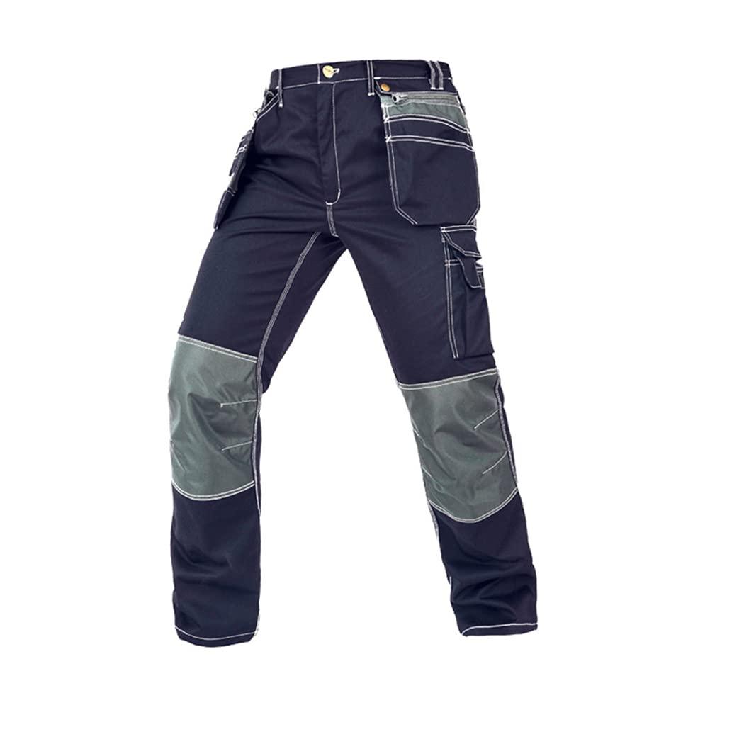 KEHAIOO KEHAIOO Men's Black Workwear Pants, Multi Pockets Working Uniforms, Stretch Military Tactical Pants 03 Black 3XL