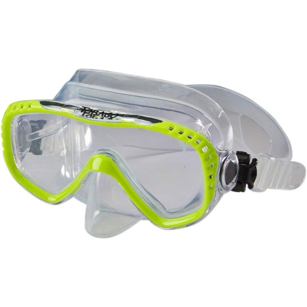 Akona AKONA Tobago Scuba and Snorkeling Dive Mask with Clear Silicone Skirt and Single Tempered Lens (Black Silicone)