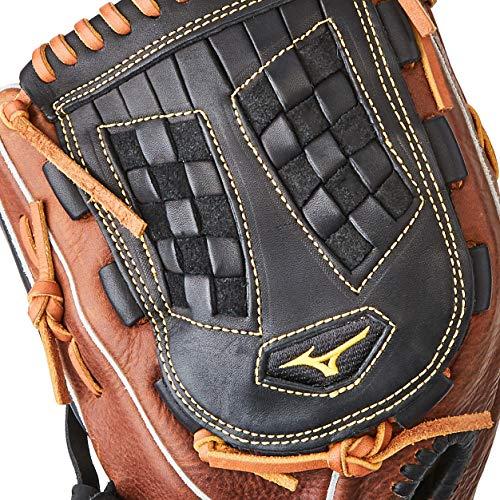 Mizuno Mizuno Classic Fast Pitch Series GCF1250F2 Infield/Outfield/Pitcher Model Gloves, Black/Brown