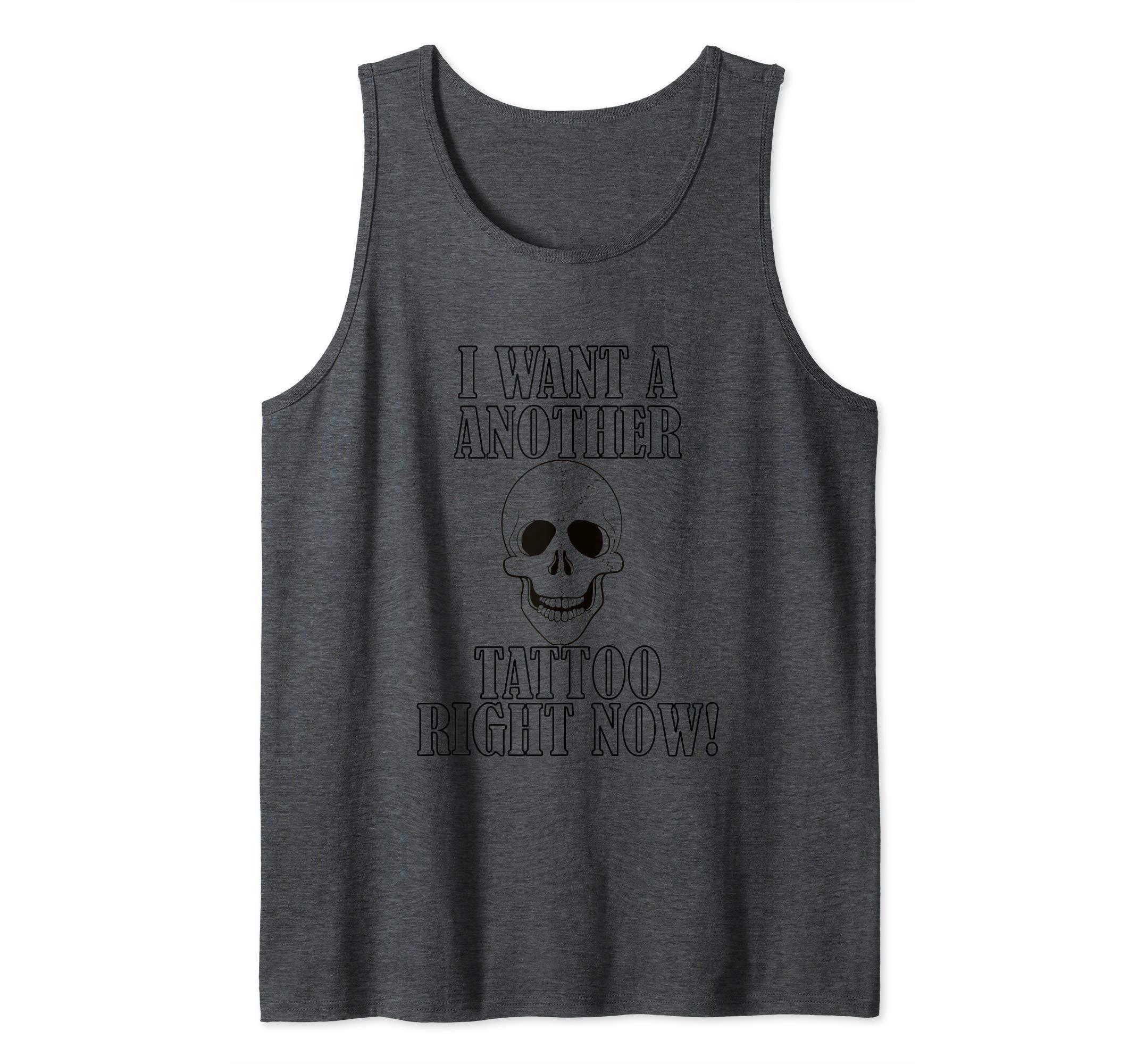 Tattoo Skull Fashion Apparel By ScottyGaaDo ANOTHER TATTOO Bold Black-line Ink Addicted Skull gift Tank Top