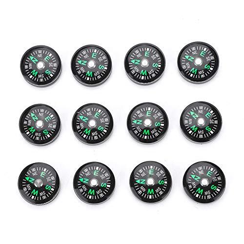 Fishlor Fishlor Pocket Compass, 20mm 12pcs Mini Pocket Oil Filled Compass for Hiking Camping Outdoor Activities Accessory