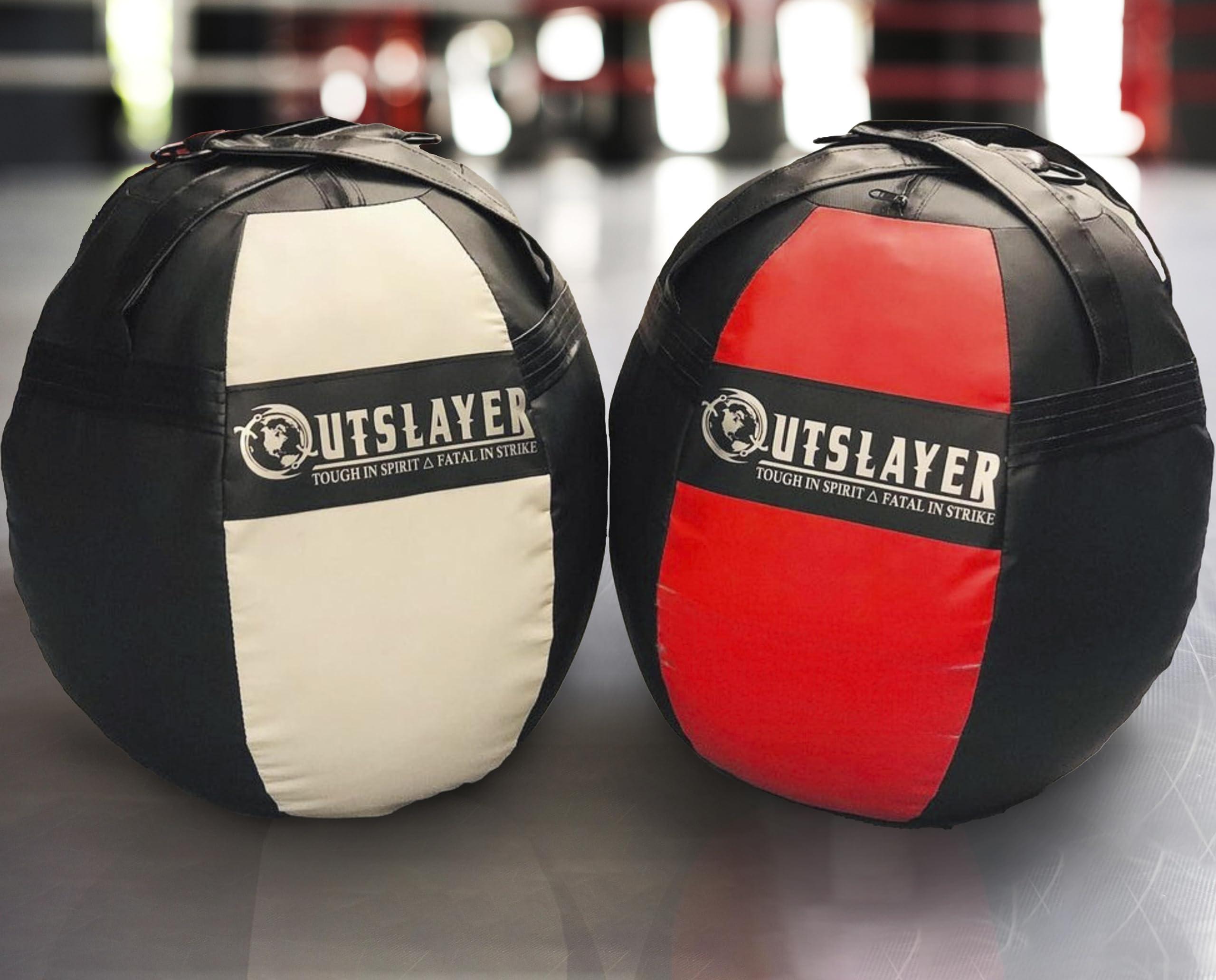 Outslayer OutSlayer Wrecking Ball Heavy Bag 70 Lb - Boxing, MMA, Muay Thai Training - Custom Colors - Unfilled/Soft/Filled - USA Made (Dark Green/Black, Soft Filled)
