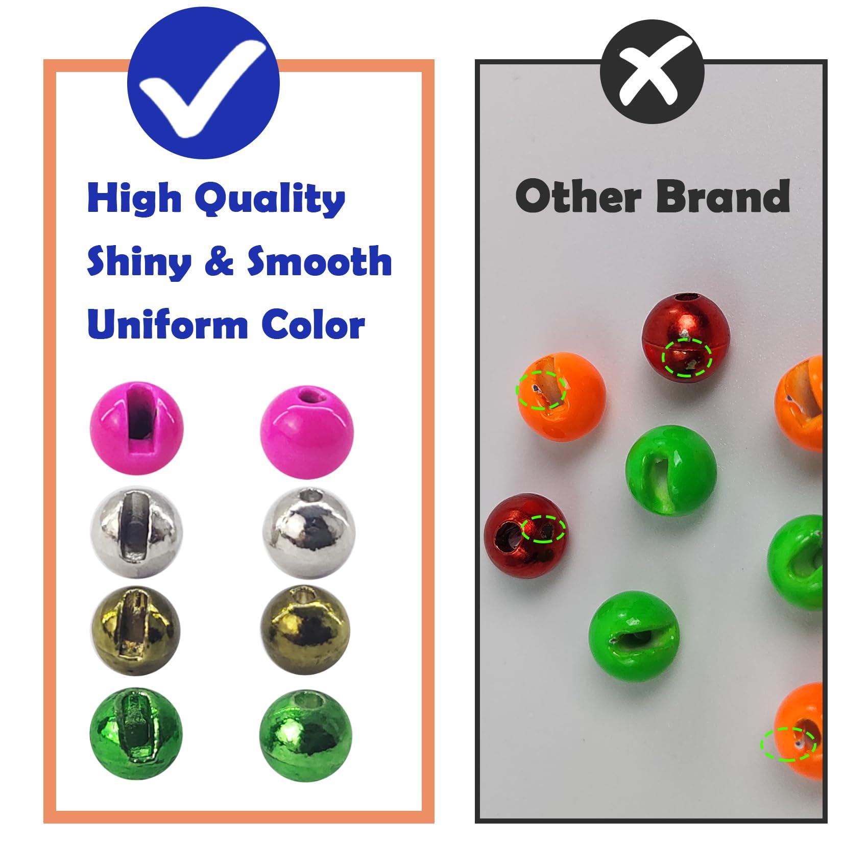 EUPHENG EUPHENG 25 PC Slotted Tungsten Beads Fly Tying Beads Head for Nymph Fishing Materials 12 Colors / 5 Sizes