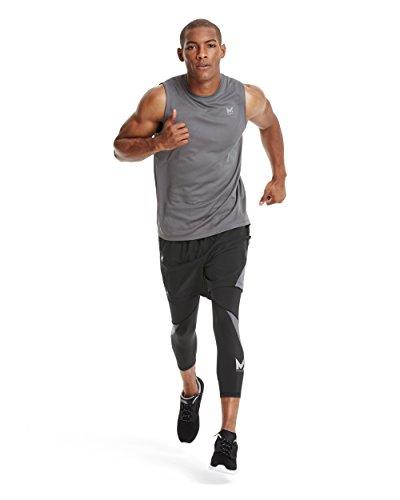 MISSION Mission Men's VaporActive Alpha Sleeveless T-Shirt, Iron Gate, Large