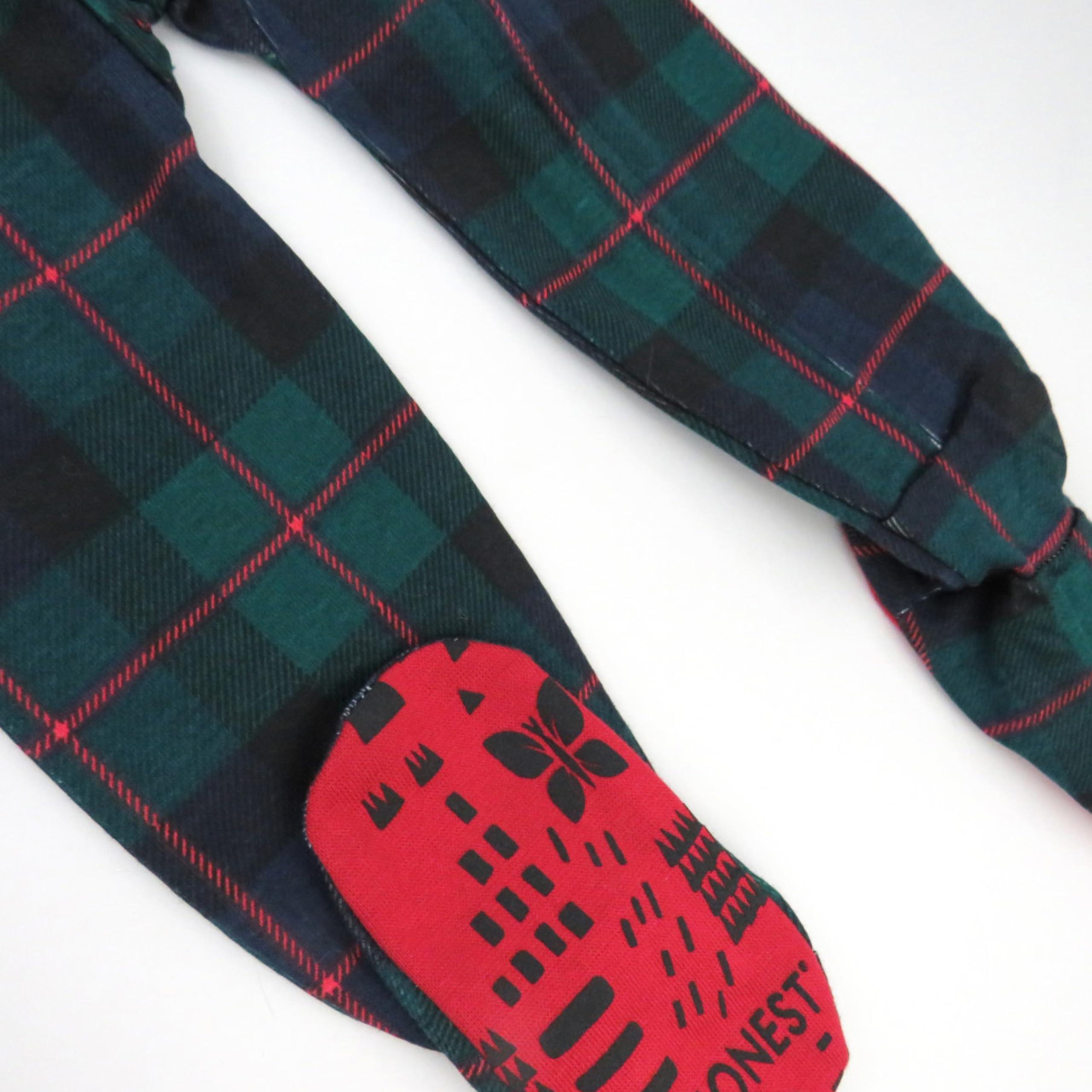 HonestBaby HonestBaby 1-Piece Family Matching Holiday Pajamas Organic Cotton for Men, Women, Kids, Toddlers, Baby Boys, Girls, Unisex Pets, Black Watch, 18 Months