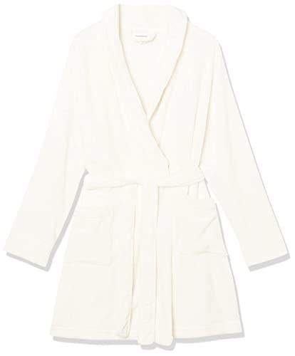 Amazon Essentials Amazon Essentials Women's Mid-Length Plush Robe (Available in Plus Size), Cream, XX-Large
