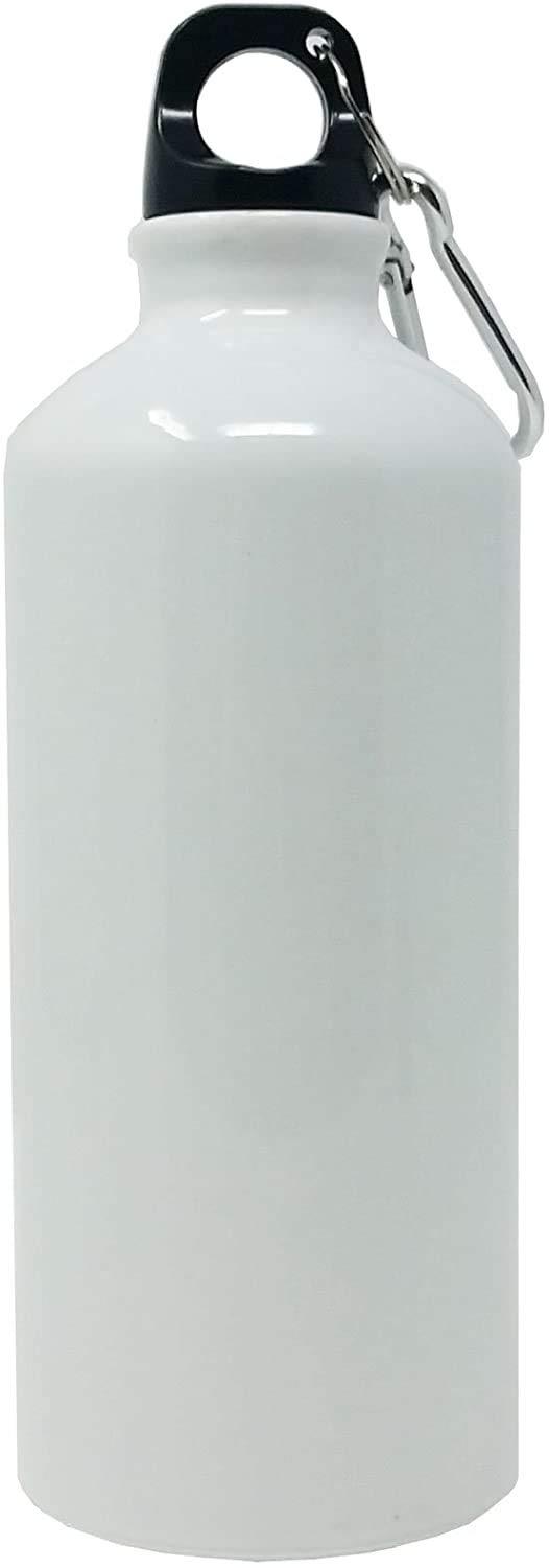 CustomGiftsNow Personalized Custom Dolphin Aluminum 20 Ounce Kids Summer Sport Water Bottle, 2 Lids (White)