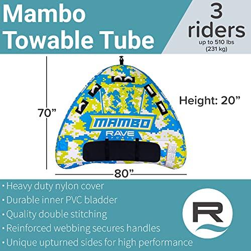 RAVE Sports RAVE Sports Mambo Boat Towable Tube - Inflatable Boating Tube for 1-3 Riders
